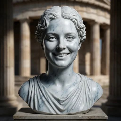 Photo after Greek Statue AI filter