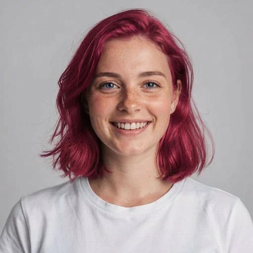 Photo after Pink Hair AI Filter