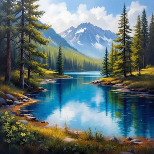 AI Acrylic Painting Image