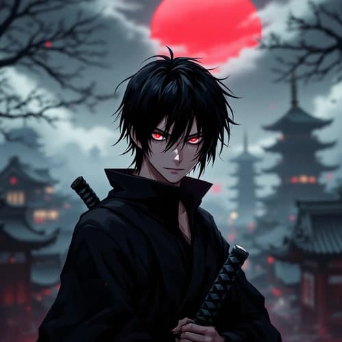 AI Dark Anime Character Image