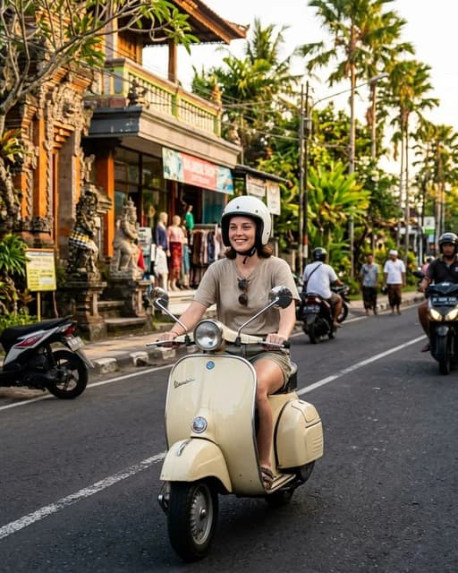 Scooter Through Ubud AI travel photo