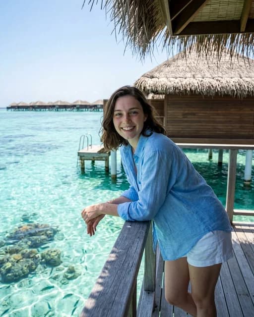 Overwater Bungalow Deck AI travel photo