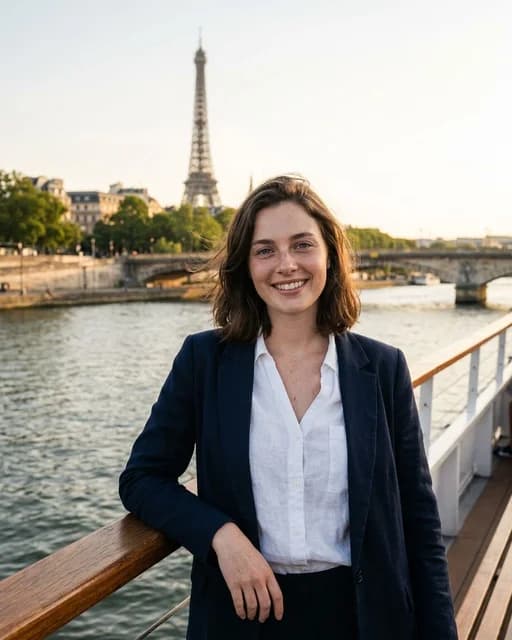 Seine River Boat Cruise AI travel photo example