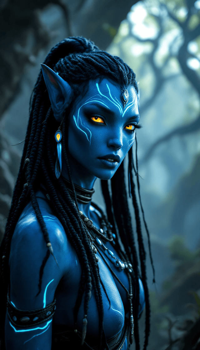 Neytiri: Warrior of the Bioluminescent Realm