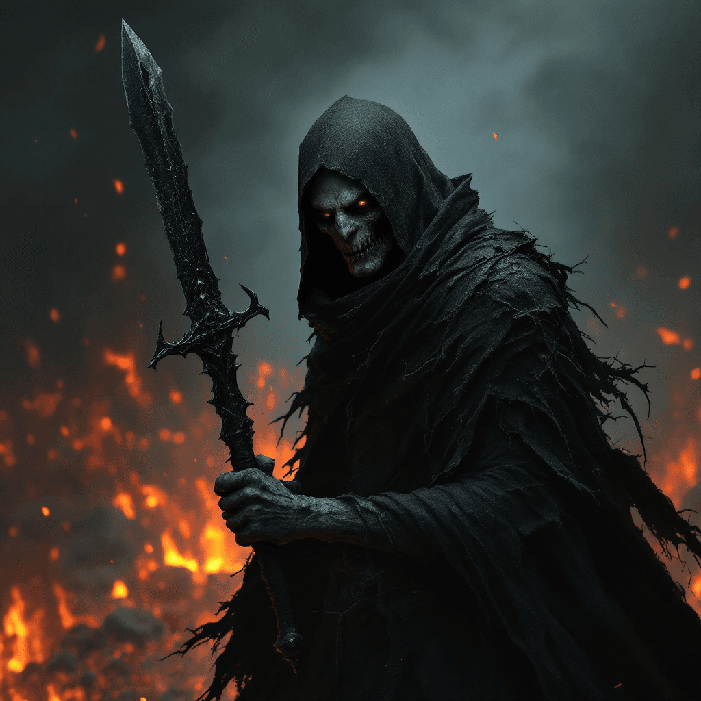 AI Fury of the Cursed Blade: The Vengeful Warrior Image