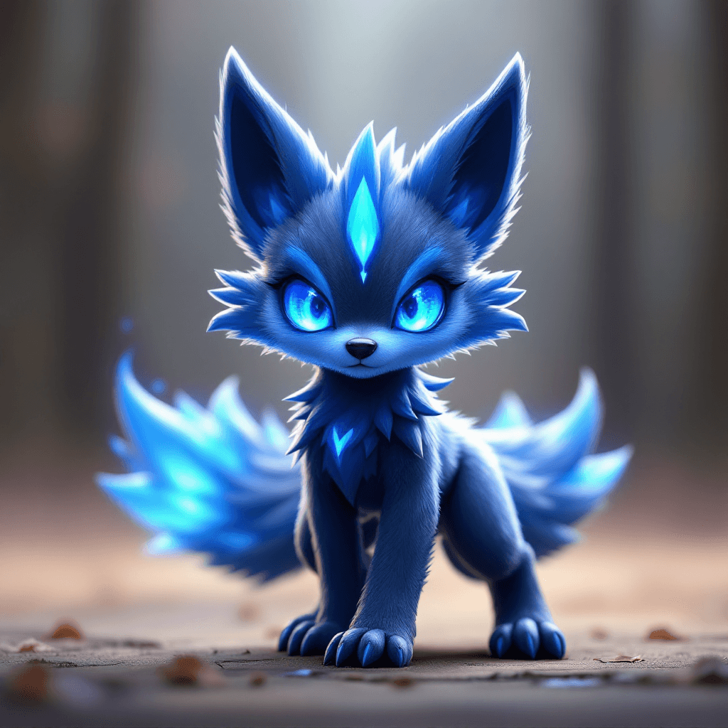 AI AuraWolf: The Lucario-Inspired Fakemon Image