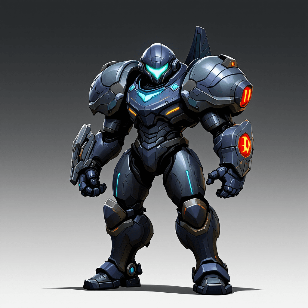 AI Armored Bounty Hunter: A Metroid-Inspired Legend Image