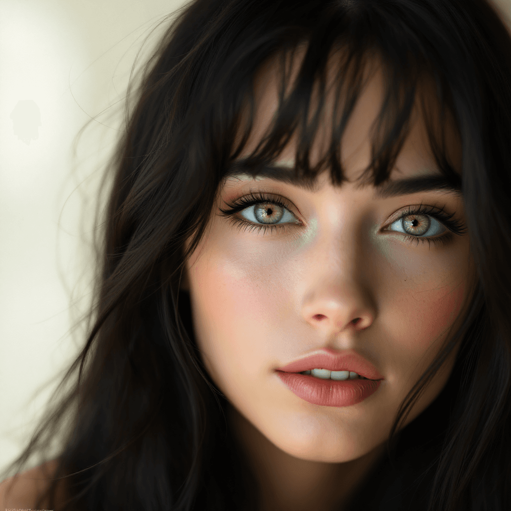 AI Ethereal Elegance: A Realistic Portrait of a Woman Image