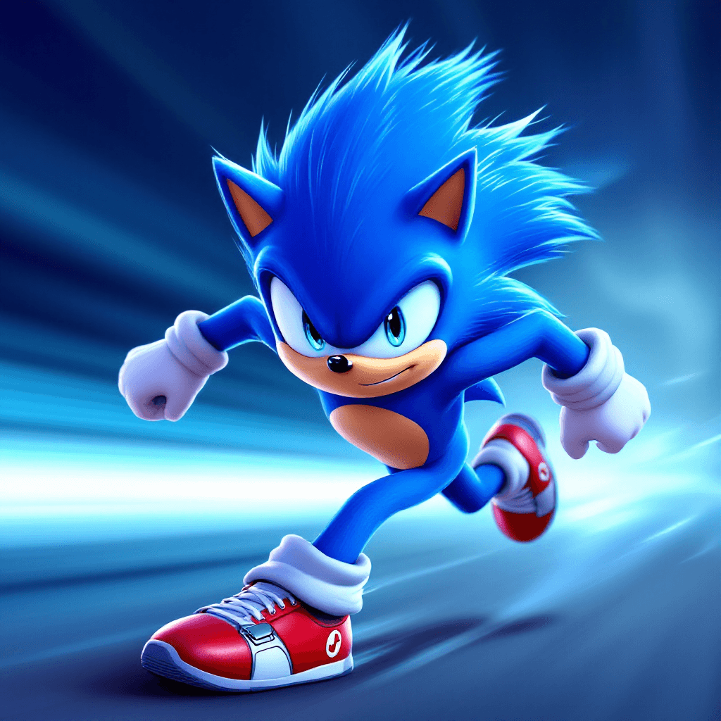 AI Speedster: The Blue Bolt of Adventure Image