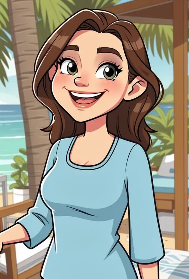 Photo edited with Caricature AI filter