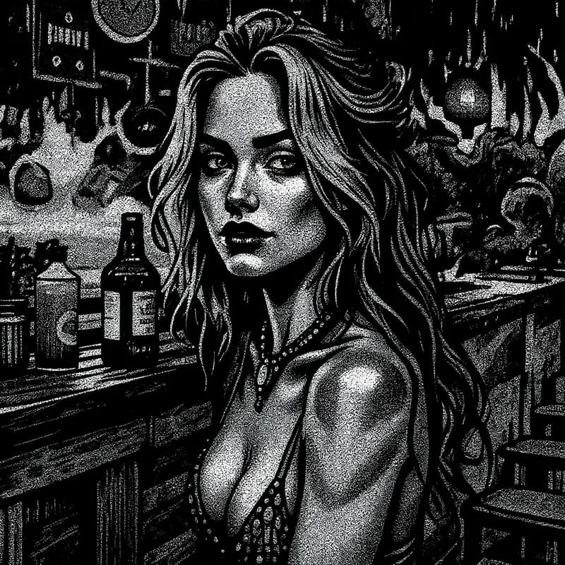 Noir Comic generated with Sin City AI Filter – Jun 19, 2025