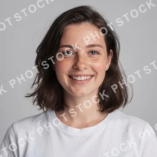 Portrait covered with repeated diagonal watermarks