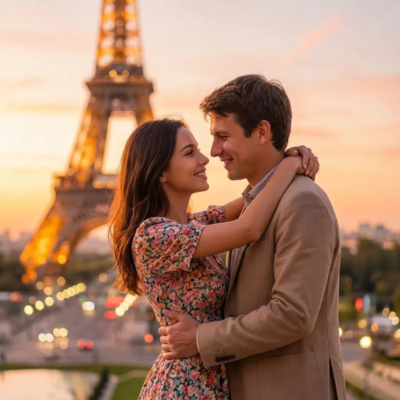AI edited photo: These two people are a romantic couple e
