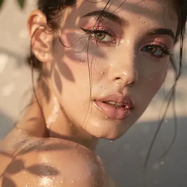 Enigmatic Gaze: A Portrait of Beauty and Light