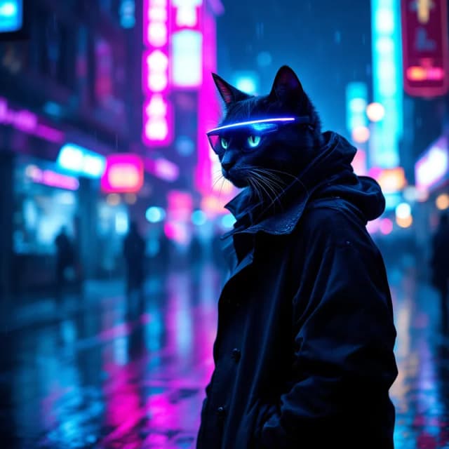 Neon Shadows: The Cat Detective