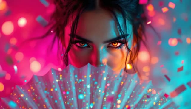 Radiant Elegance: A High-Fashion Close-Up