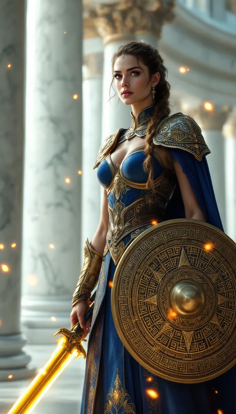 The Guardian of the Hall: A Portrait of Strength and Valor