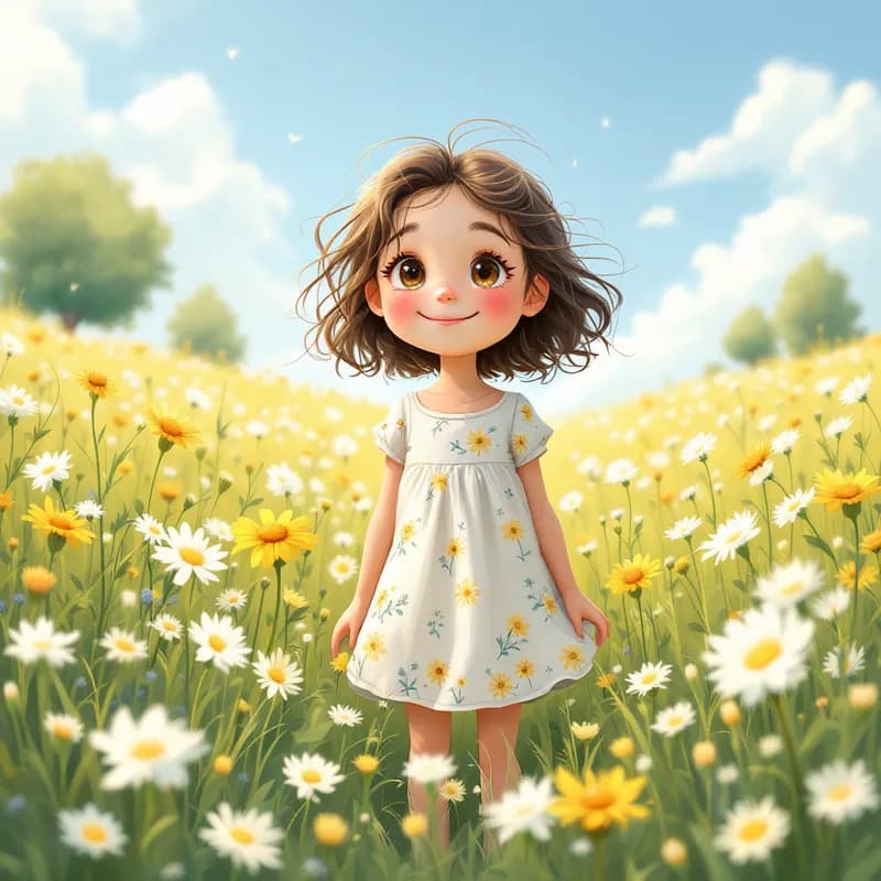 Whimsical Joy in the Meadow