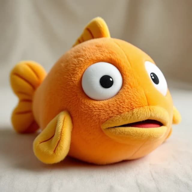Whimsical Plush Fish Toy: A Realistic Capture