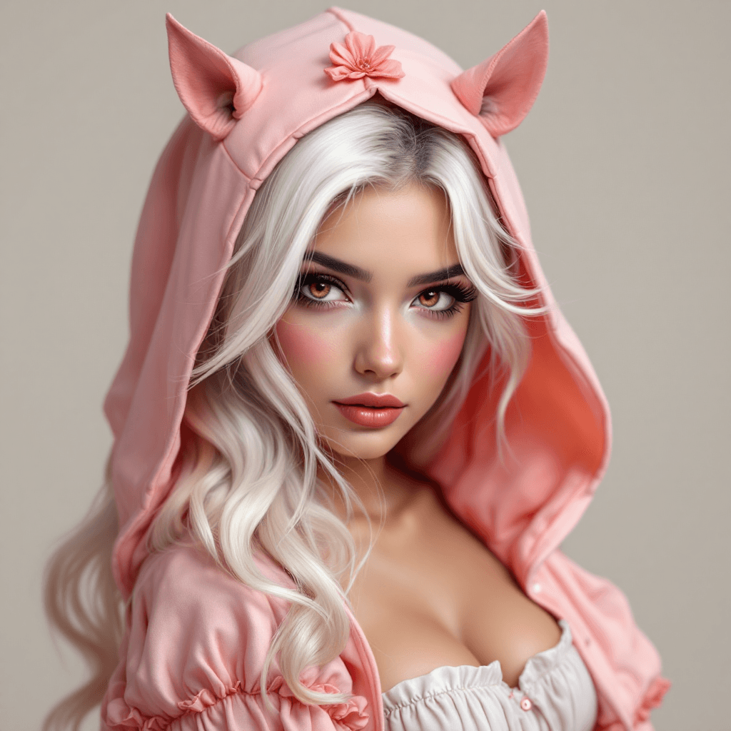 Retrato Realista de uma Jovem Brasileira