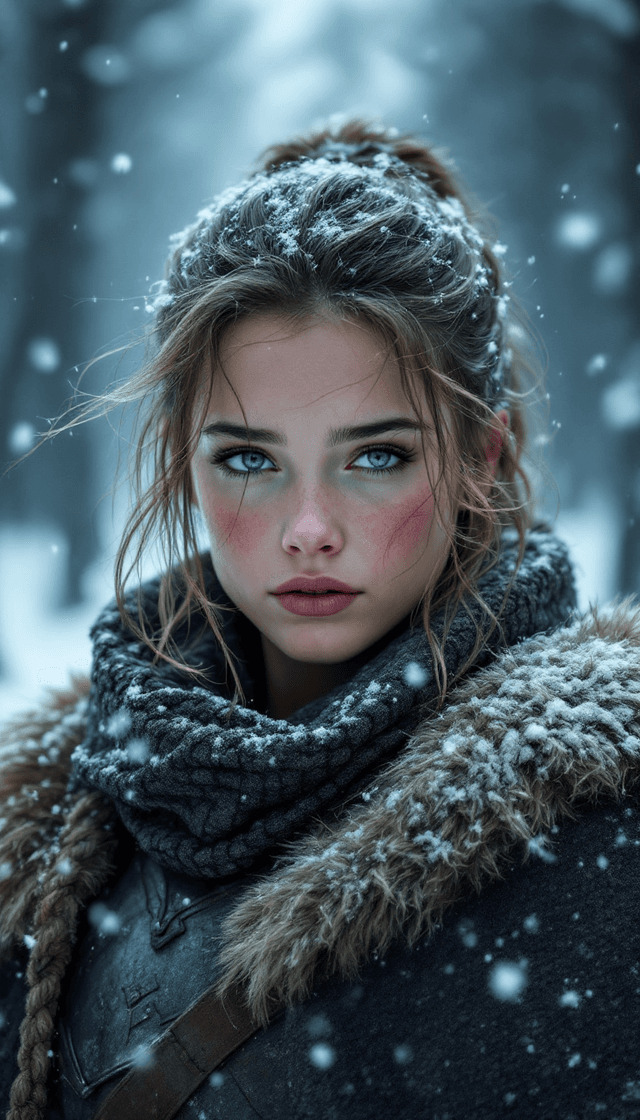 Serenity in the Snow: The Young Warrior's Resolve