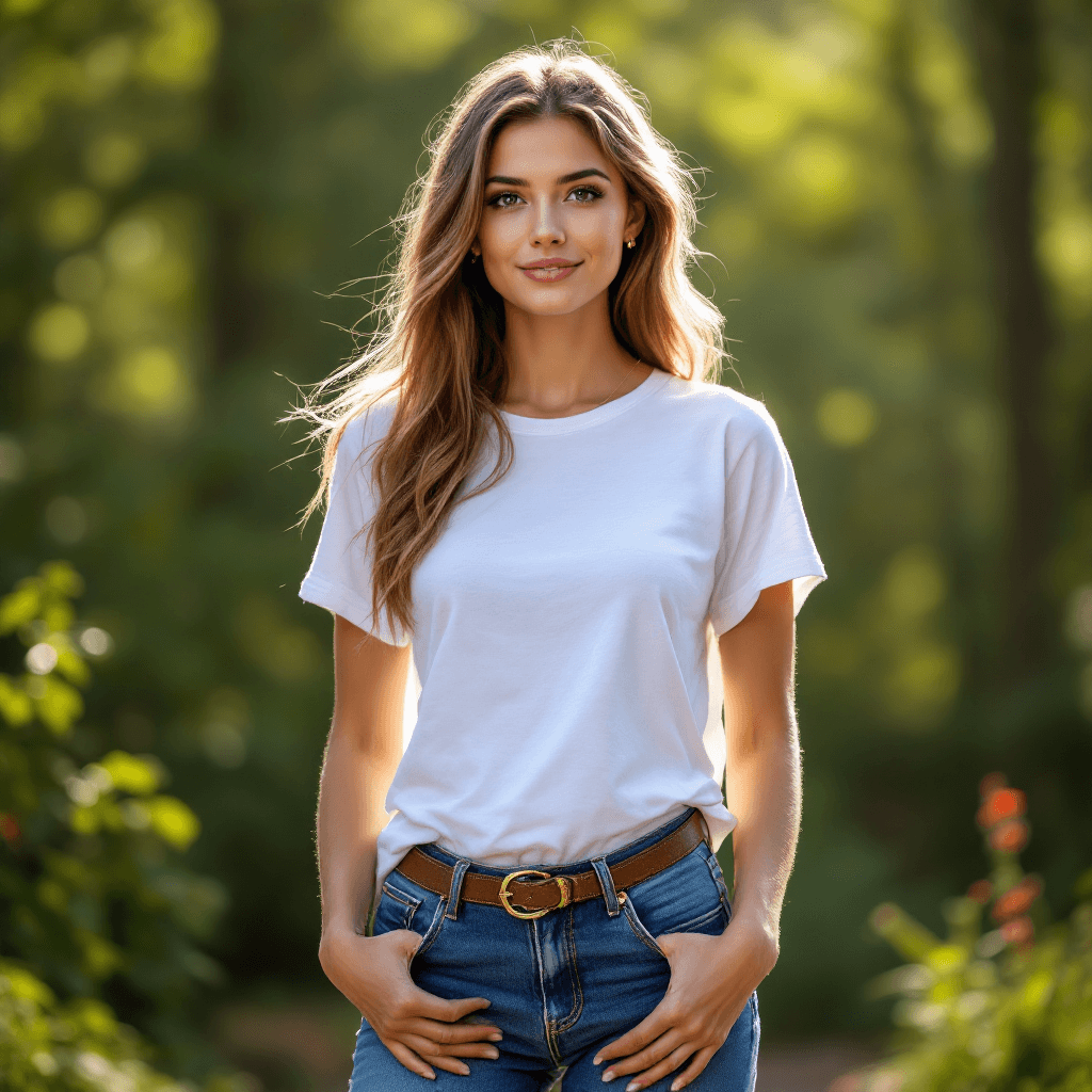 Effortless Style: A Woman in Nature