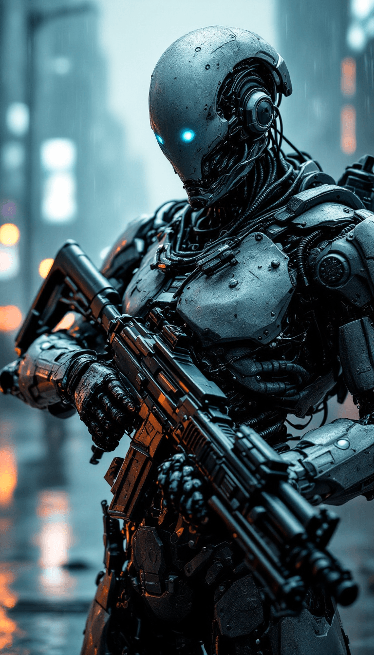 The Cyborg Sentinel: Guardian of the Dystopian Wasteland