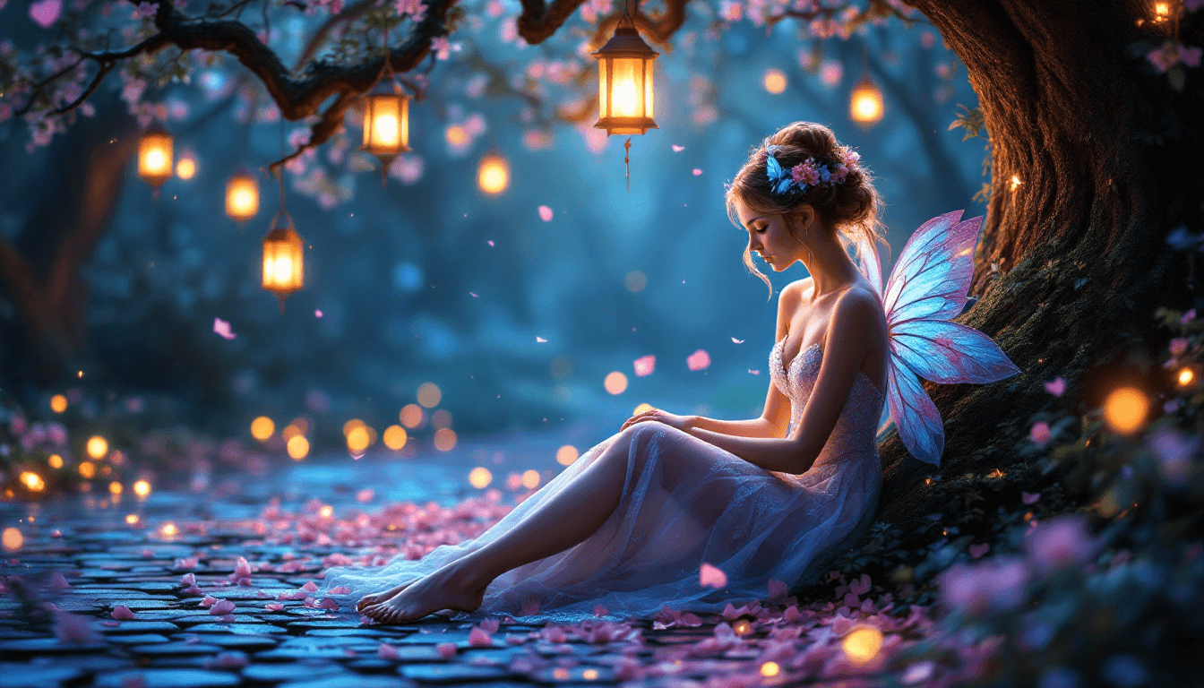 Enchanted Evening: A Fairy's Serenity in the Forest