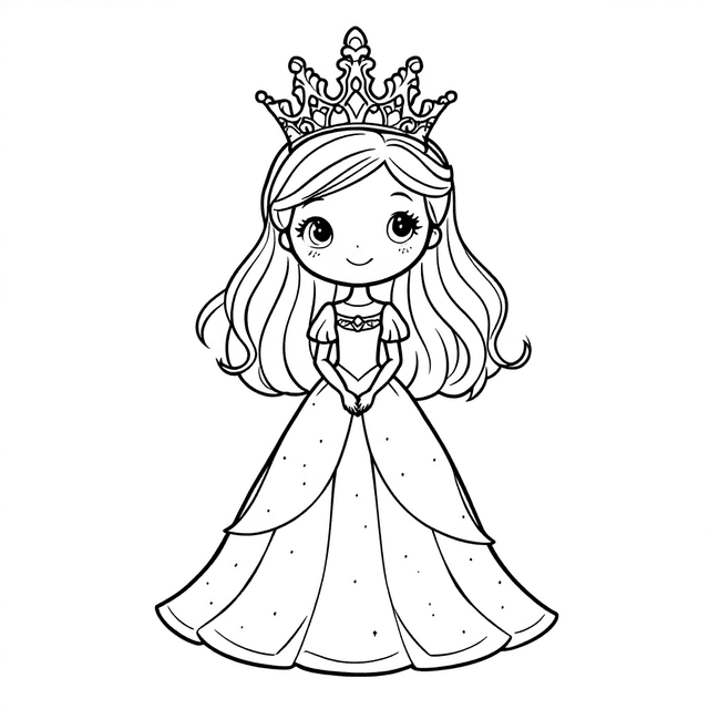 Majestic Princess Coloring Page