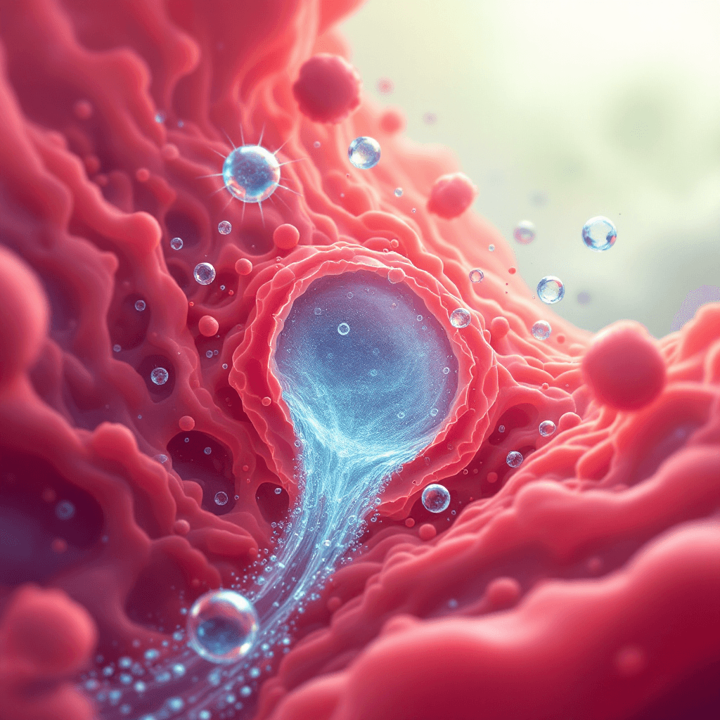 Ilustração Didática das Células Endoteliais de Capilares Sanguíneos