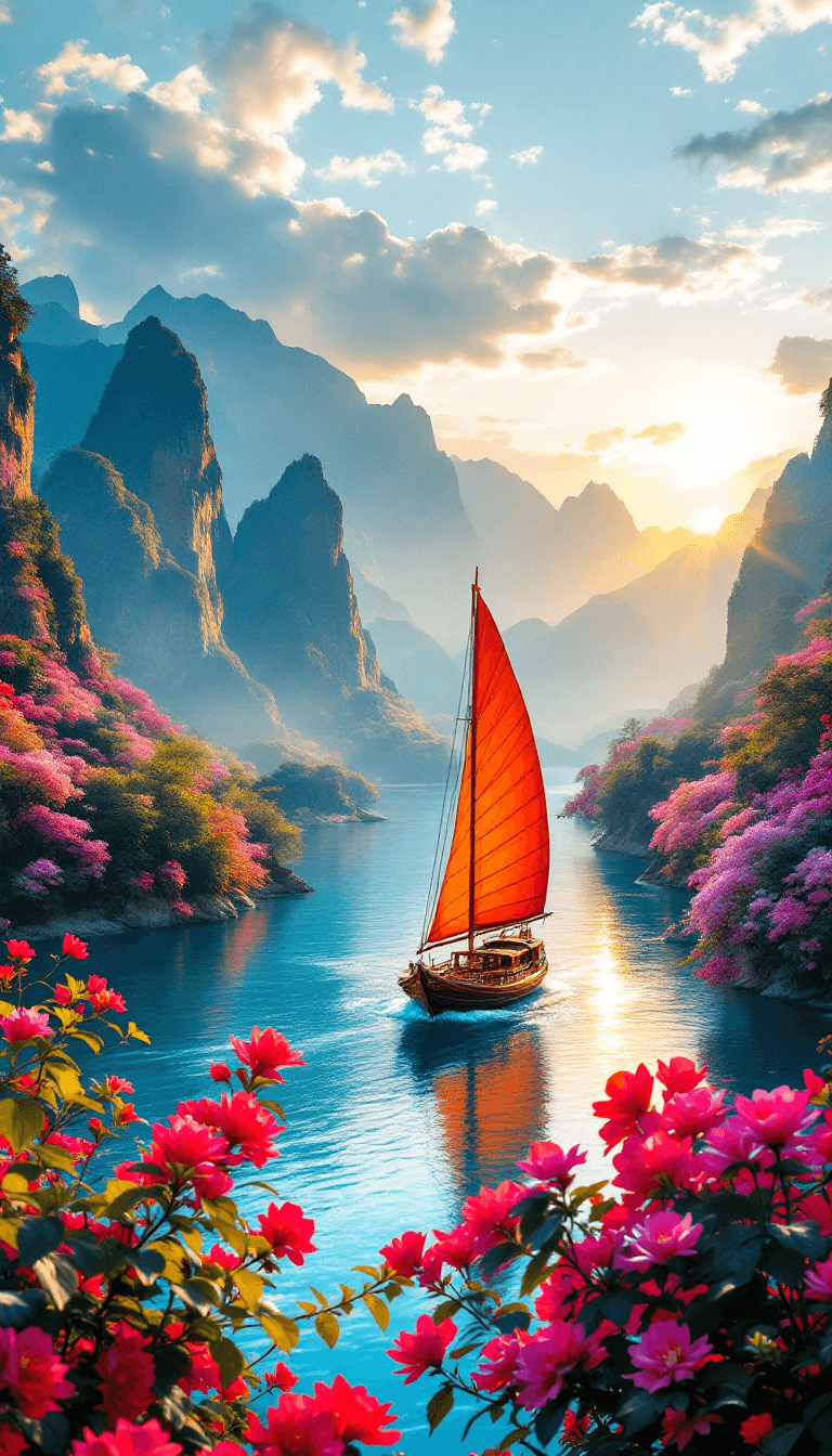 Serenity at Sunset: A River Valley Wonderland