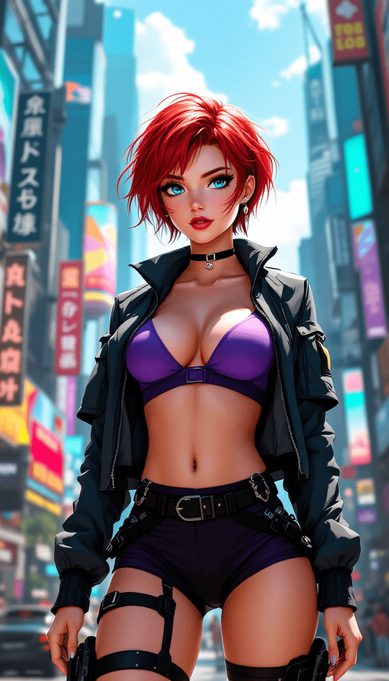 Cyberpunk Confidence: A Futuristic Portrait of Style