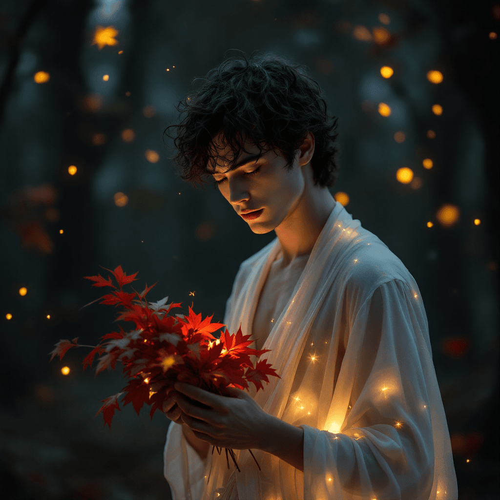 Enchanted Serenity: A Portrait of Ethereal Beauty in the Forest