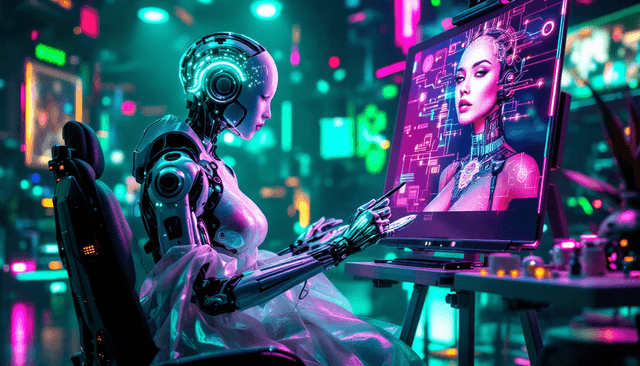 Neon Dreams: The Automaton Artist