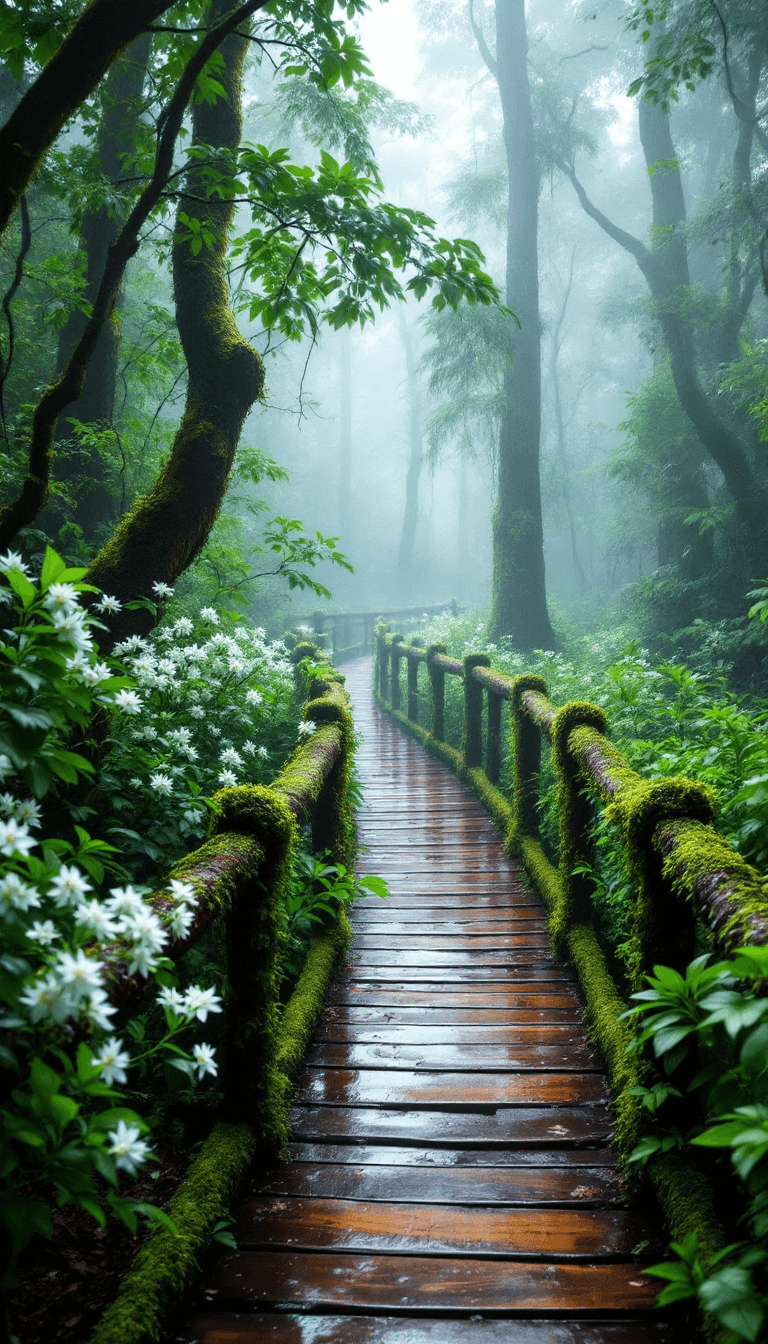 Enchanted Serenity: A Journey Through the Misty Rainforest