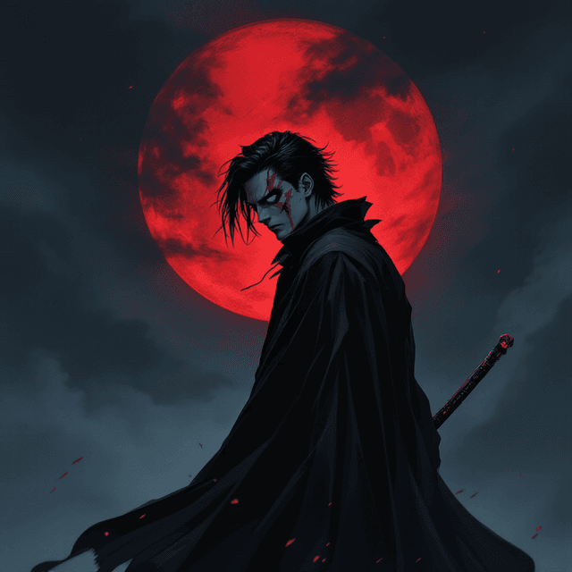 Blood Moon Swordsman: The Glowing Eye Warrior