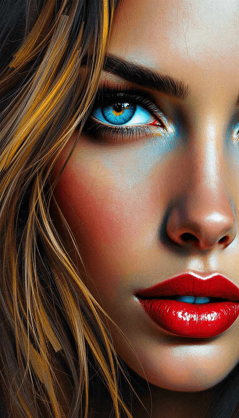 Ember and Ocean: A Vibrant Portrait of Beauty