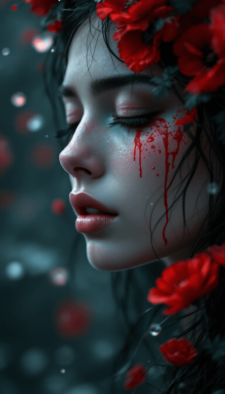 Embers of Emotion: A Melancholic Portrait