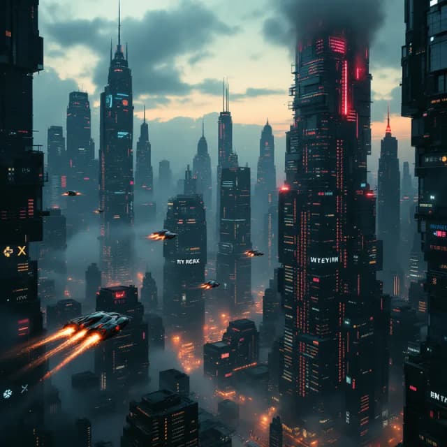 Neon Dreams: A Cyberpunk Cityscape