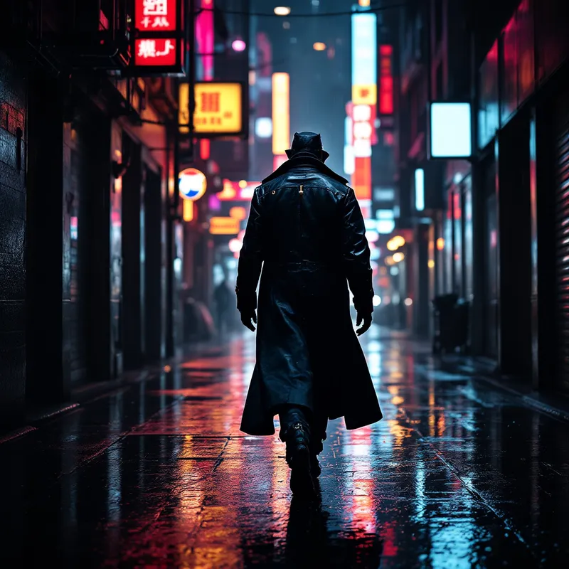 Neon Shadows: A Cyberpunk Detective's Journey
