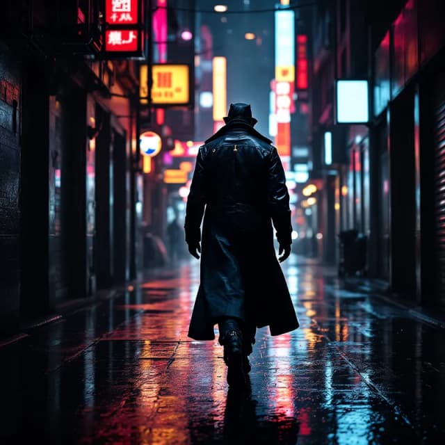 Neon Shadows: A Cyberpunk Detective's Journey