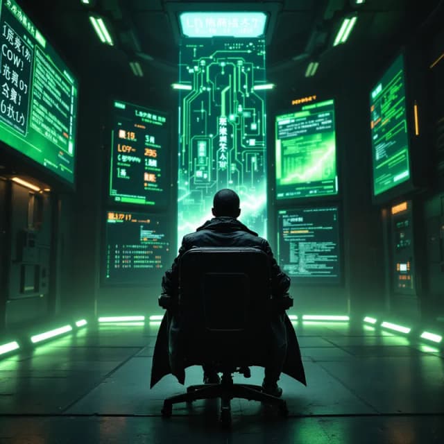 Neon Shadows: The Hacker's Domain