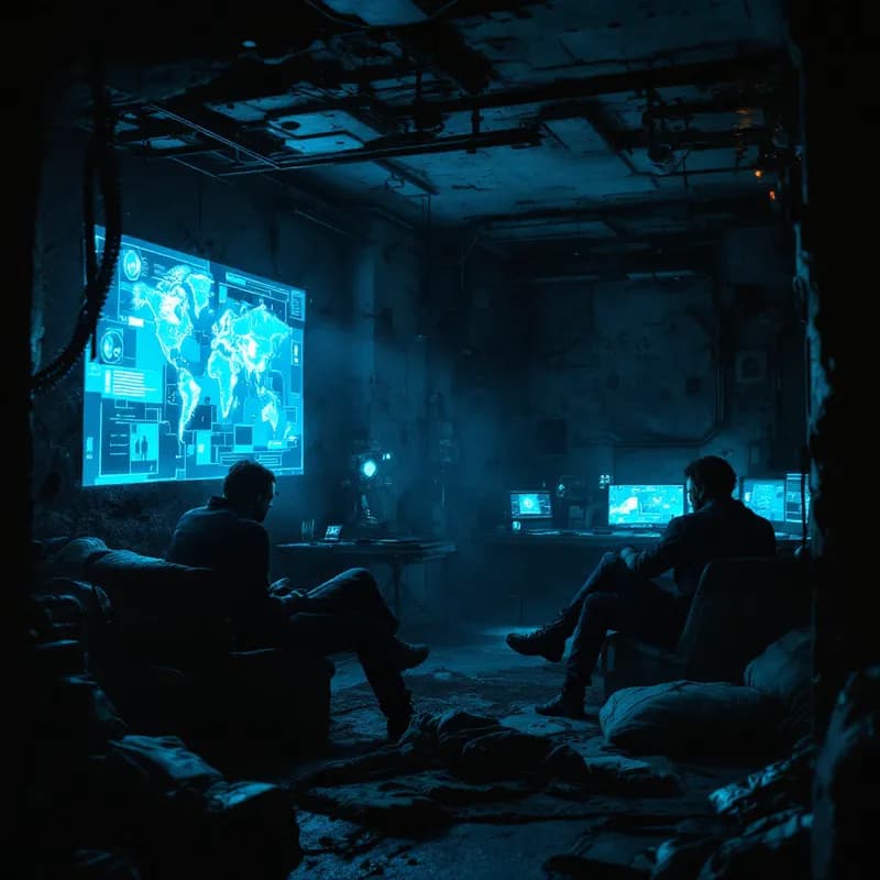 Uprising in the Shadows: A Cyberpunk Art Piece