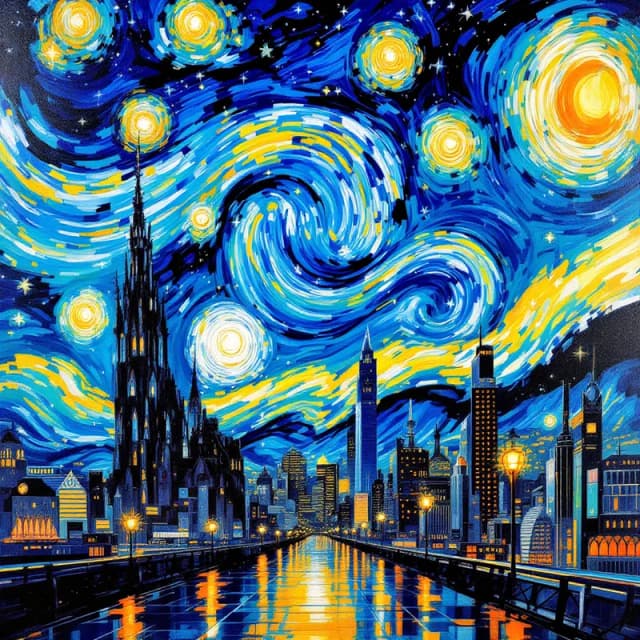 Celestial Dreams: A Futuristic City Under the Stars