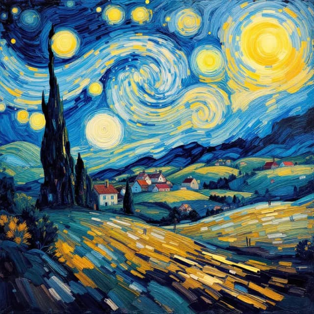 Serene Moonrise: A Glimpse of Tranquility Over Rolling Hills