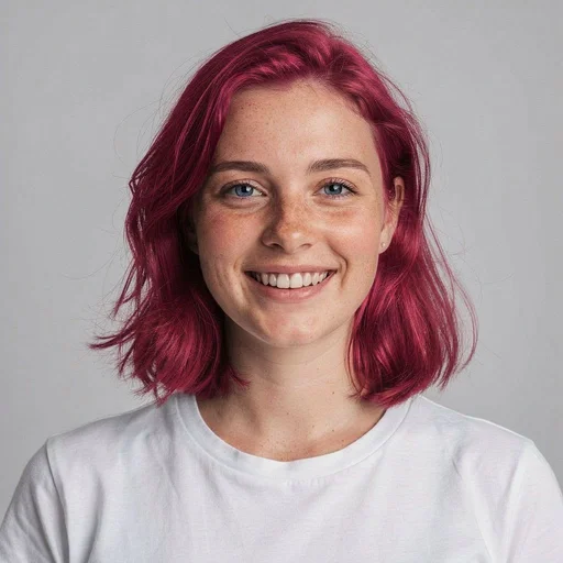 Pink hair color result