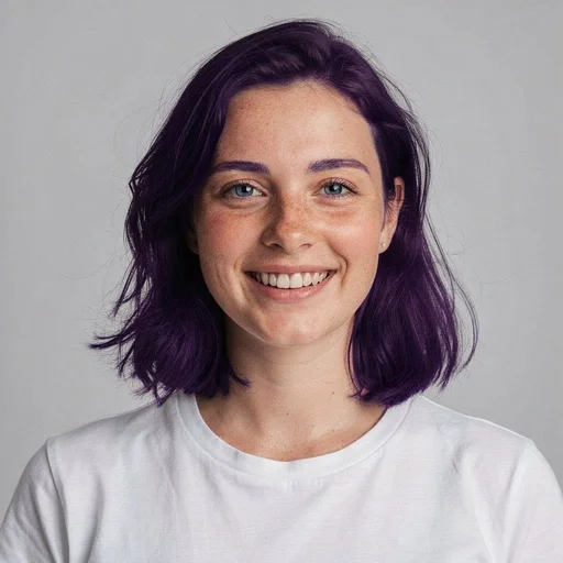 Purple hair color result