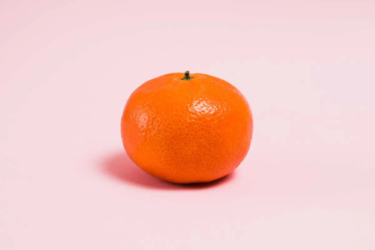 Example image for background removal with tangerine on table